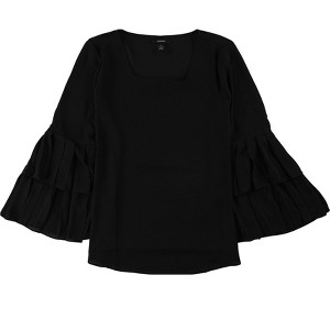 Alfani Womens Pleated Knit Blouse - 1 of 1