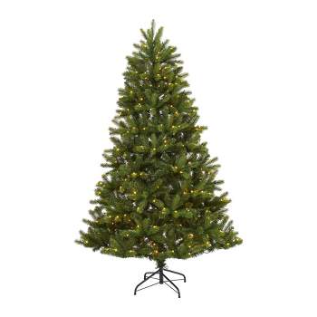 Nearly Natural 6' Pre-Lit LED New Haven Spruce Artificial Christmas Tree Clear Lights