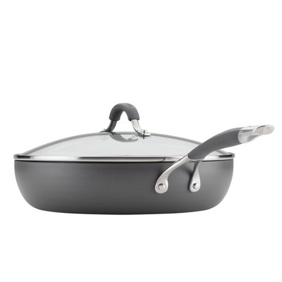 Circulon Radiance 12" Gray Aluminum Nonstick Deep Skillet with Lid