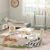Qaba 3-Piece Kids Table and Chairs Set Furniture for Boys and Girls Aged 3-8, Bedroom, Nursery, Playroom, Green - 2 of 4