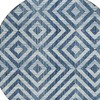 Navy Blue And Ivory Geometric Washable Indoor Outdoor Area Rug - 4 of 4