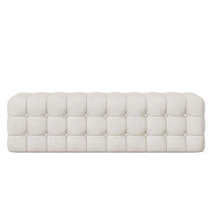 NicBex Modern 46.3" Velvet Bench Rectangular Footstool for Bedroom and Entryway - 1 of 4