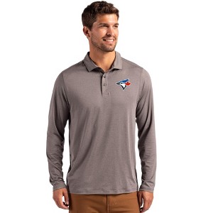 Toronto Blue Jays Cutter & Buck Coastline Epic Comfort Recycled Mens Long Sleeve Polo - 1 of 1