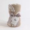 Chenille Knitted Blanket - Taupe Rainbow - 2 of 4
