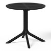WestinTrends Playa 5-Piece Outdoor Resin Round Patio Dining Table Set with Modern Stackable Patio Dining Chairs - 3 of 4
