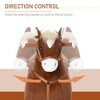Whisen Kids’ Large Plush Rolling Rocking Horse with Pedal Ride-On, Riding Horse Toy Gift for 5-16 Years old - Brown - 4 of 4