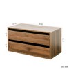 GDFStudio Bree Modern Wooden Sideboard with 2 Drawers, Walnut - 3 of 4