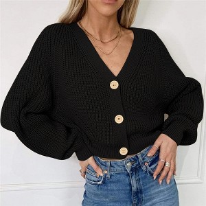 Fall Women's Crochet Cardigan Lightweight Duster Long Sleeve Hollow Out Kint Outwear Sweater - 1 of 4