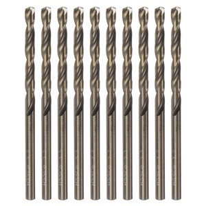 Unique Bargains M35 High Speed Steel Cobalt Jobber Twist Drill Bits 10 Pcs - 1 of 4