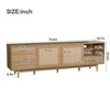 LOVSON Boho TV Stand for 65, 75, 85 Inch TV, Entertainment Center with Open Storage and Drawers, Modern Wood Media TV Console with Real Rattan - 3 of 4