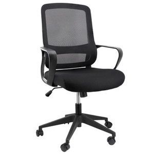 Elama Mid Back Adjustable Mesh and Fabric Office Chair in Black - 1 of 4