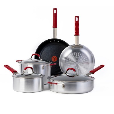 T-fal Professional VX3 Platinum Nonstick, 8 Piece Cookware Set, Silver