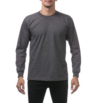 Pro Club Men's Heavyweight Cotton Long Sleeve Crew Neck T-Shirt