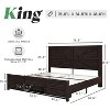 AMERLIFE Farmhouse Size Bed Frame with Sliding Barn Door Storage - 2 of 4