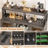 47.2" Wine Bar Cabinet with Led Light - 3 of 4