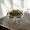 Cheung's Olivan Tempered Glass Bowl & Metal Stand - Round - 2 of 4