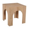 Jofran,Archimedes 20" Arched Wood Square Modern Rustic End Table - 2 of 4