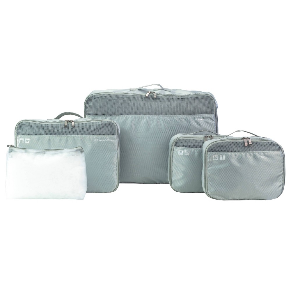 Photos - Travel Accessory Traveler's Choice Cloverland 5pc Packing Cube Set - Gray