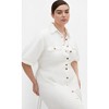 Women's Plus Size Liv Denim Dress - ivory denim | CITY CHIC - 2 of 4