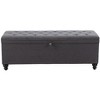 Zuo Halifax Storage Bench Gravel Gray - 3 of 4