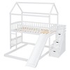 Whisen Playhouse Design Full Over Twin Bunk Bed with Slide - 3 of 4