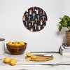 Little Arrow Design Co mushrooms on charcoal Cutting Board - Round - 3 of 3