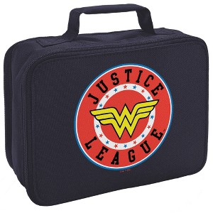 Justice League Wonder Woman Athletic Logo Insulated Soft Sided Lunch Box - 1 of 4