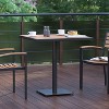 Emma and Oliver Outdoor Faux Teak Dining Table with Poly Slats - Square Patio Table - 2 of 4