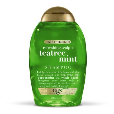 Ogx Extra Strength Refreshing Tea Tree Mint Shampoo With Peppermint - 13 Fl Oz : Target