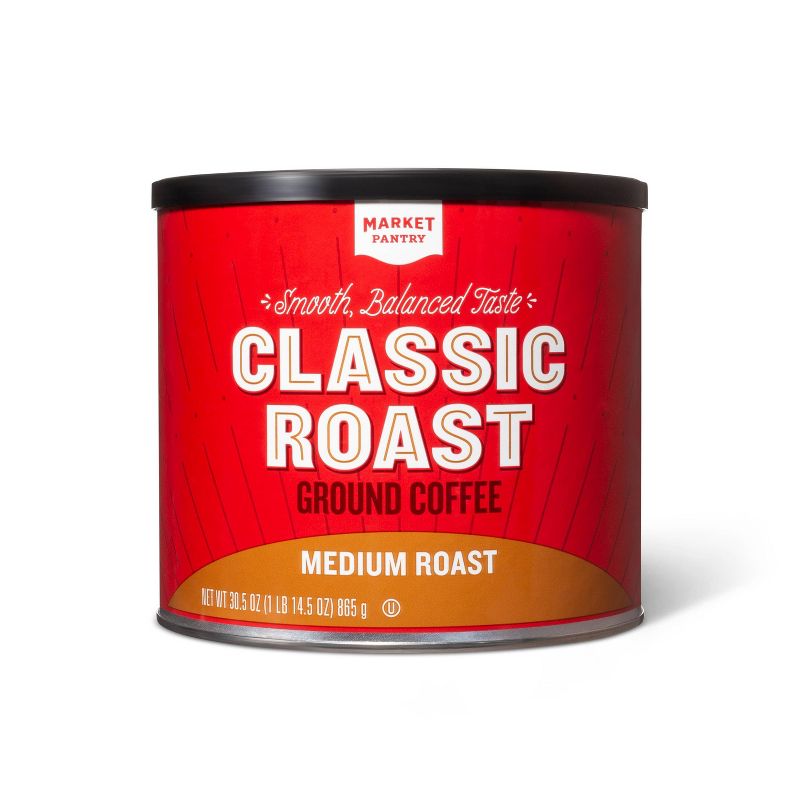 Classic Roast Medium Roast Ground Coffee - Market Pantry™, 1 of 4