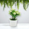Unique Bargains Artificial Plants Leaf with Curled Rose Plastic 4.72"x4.72"x6.30" 1 Pcs - 2 of 4