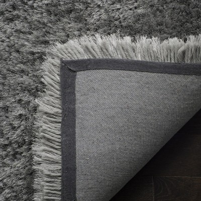 Gray 4' x 6' Hand-Tufted Shag Area Rug