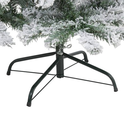 5ft Flocked Rock Springs Spruce Artificial Christmas Tree with Clear LED Lights