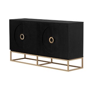 Sideboard Buffet Cabinet with 4 Doors, Adjustable Shelf, Sideboard Buffet Storage Cabinet, Kitchen Storage Cabinet with Metal Support for Living Room - 1 of 4