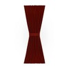Kate Aurora Country Farmhouse Living Solid Colored Semi Sheer Single Door Curtain Panel With Tieback - 4 of 4