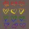 Adult Design By Humans Rainbow Pride Hearts By Classmates Racerback Tank Top - 2 of 2