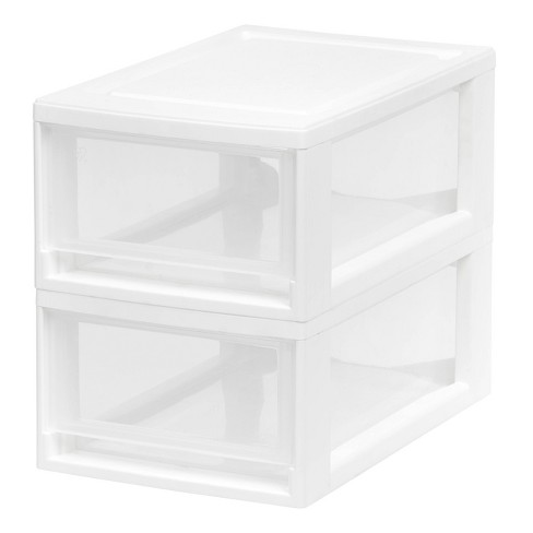 Iris 2pk Small Stacking Drawer White Target