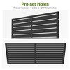 Wooakway 72"H 47"W 16"D Metal Outdoor Privacy Screen Freestanding Patio Decorative Screens - 4 of 4