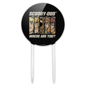 ScoobyDoo Where are You Faces Acrylic Cake Topper Party Decoration for Wedding Anniversary Birthday Graduation - 1 of 3