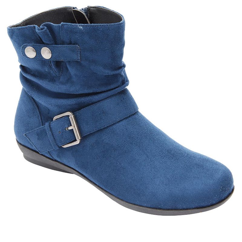 Comfortview Wide Width Adeline Bootie Short Ankle Boot Faux Suede Women's Winter Shoes, 1 of 2