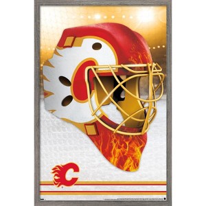 Trends International NHL Calgary Flames - Mask 20 Framed Wall Poster Prints - 1 of 4
