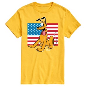 Men's - Disney - Pluto Patriotic USA Flag Short Sleeve Graphic T-Shirt - 1 of 4