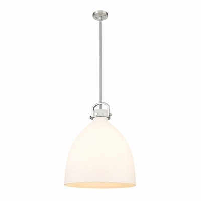 Newton Bell - 1 Light Stem Hung Pendant In Industrial Style-23.88 Inches Tall and 18 Inches Wide