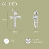 GILDED 1/10 CTTW Lab Grown Diamond Cross Pendant in Sterling Silver, 18 Inch Chain - 4 of 4