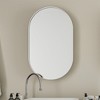 OUTSUPPLY Oval Recessed Medicine Cabinet, Metal Framed Bathroom Wall Cabinet, Wall Mirror with Storage for Bathroom - 2 of 4