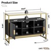 Bestier 47" Coffee Bar Cabinet with Adjustable Shelves,LED Sideboard Cabinet with Power Outlet and Glass Shelves，Entryway Table for Living Room - 4 of 4