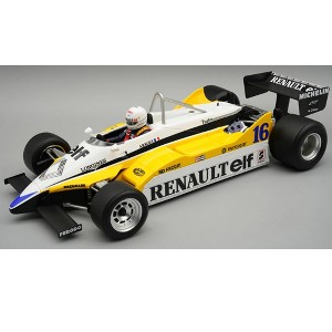 Renault RE30B #16 Winner F1 "French GP" (1982) "Mythos Series" with Driver Figure and Display Case 1/18 Model Car by Tecnomodel - 1 of 4