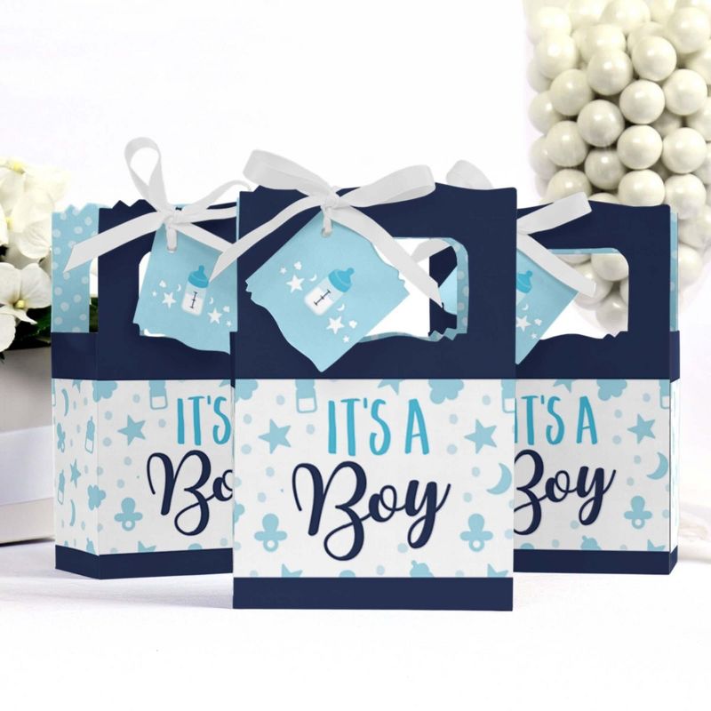 Big Dot of Happiness It's a Boy - Blue Baby Shower Favor Boxes - Set of 12, 3 of 7