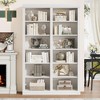 74.5" Tall Bookshelf with Double Storage, 6-Tier Large Bookshelf, Double Wide Bookshelves w/ 12 Cubbies - 2 of 4