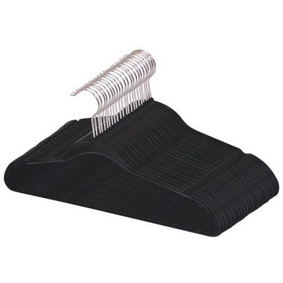 Real Living Black Velvet Hangers, 25-Pack